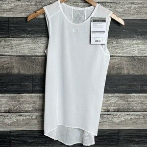 NEW Pearl Izumi Womens Transfer Sleeveless Baselayer Tank Top Size XS White Mesh